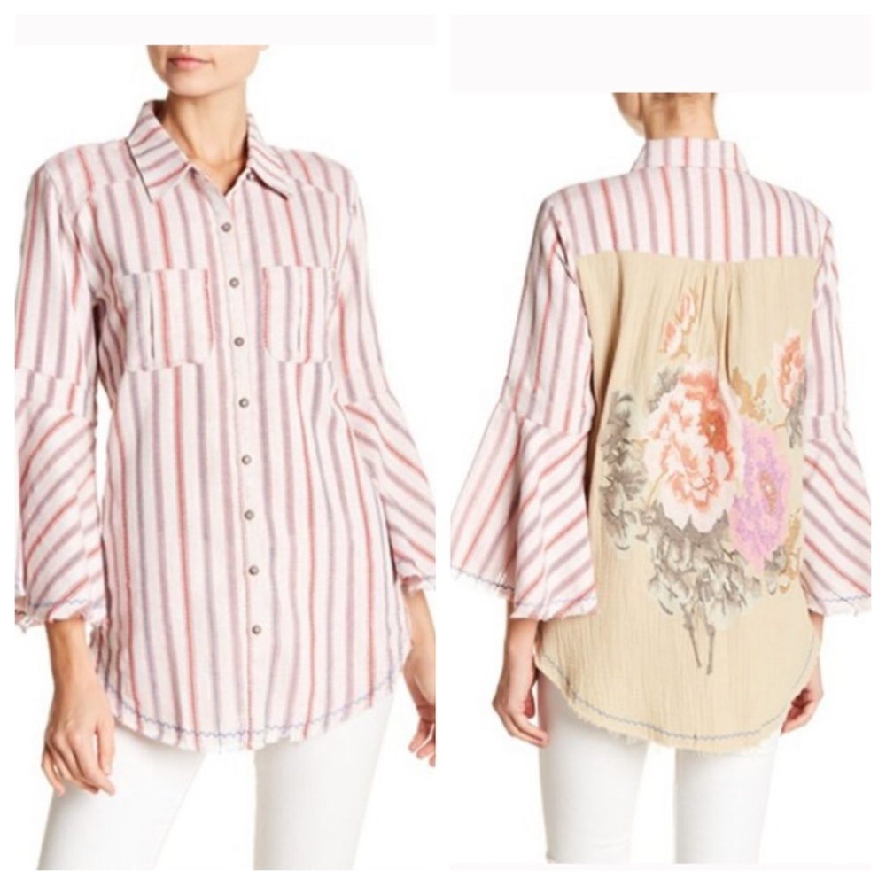 ARATTA Palm Springs Embroidered Shirt Cora